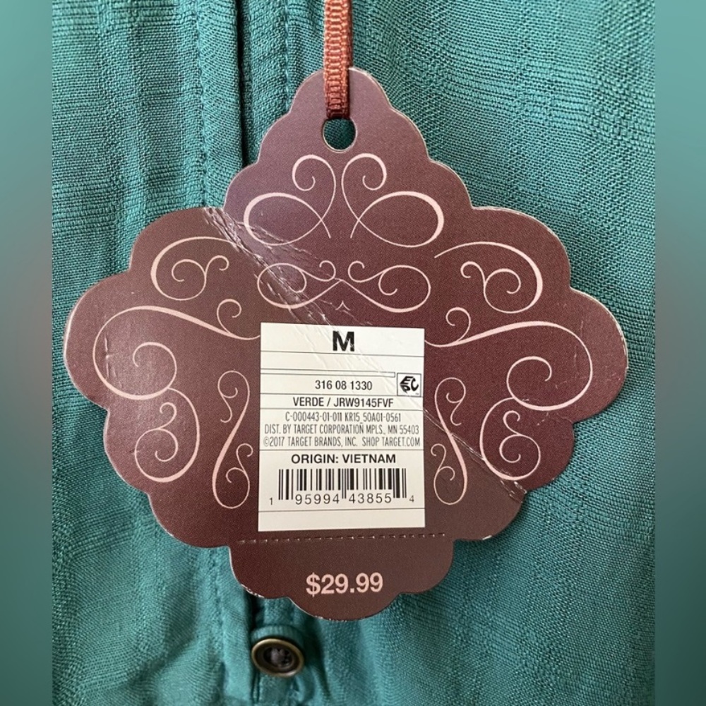 Knox Rose Green Button-Up Blouse - Picture 4 of 6